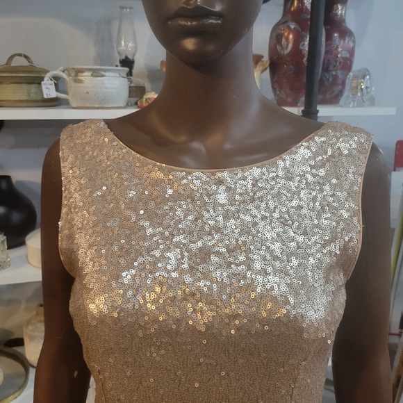 Blush Pink Sequin Backless Mini Dress - Picture 3 of 8